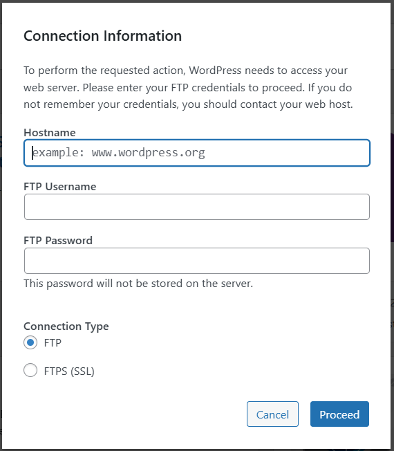 Connection Information