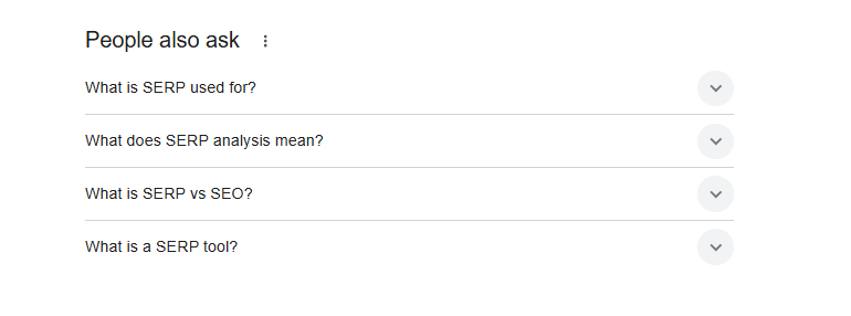 Check People also ask PAA