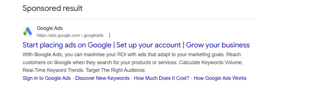 Paid Search Ads