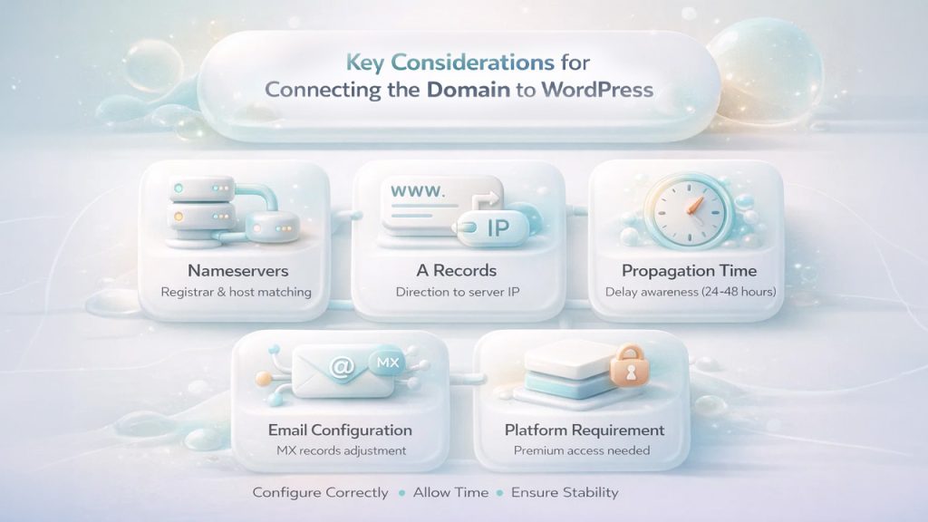 Key Considerations for Connecting the Domain to WordPress