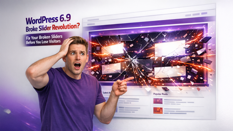 WordPress 6.9 Broke Slider Revolution: Causes, Fixes & Recovery Guide  