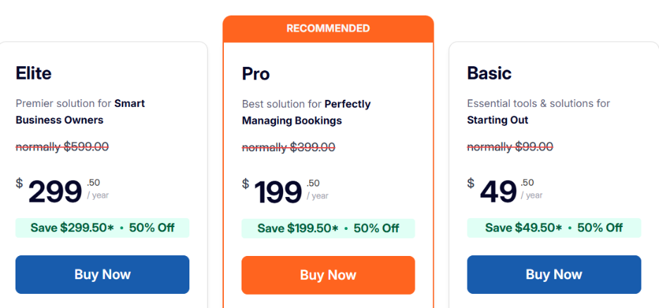 Sugar Calendar Bookings Pricing