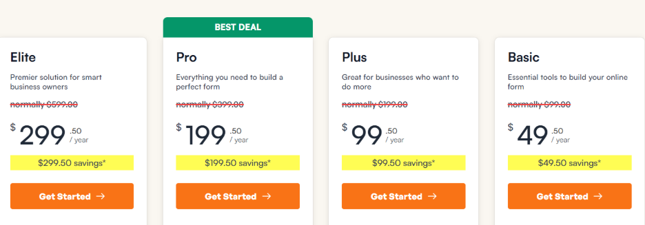 WPForms Pricing