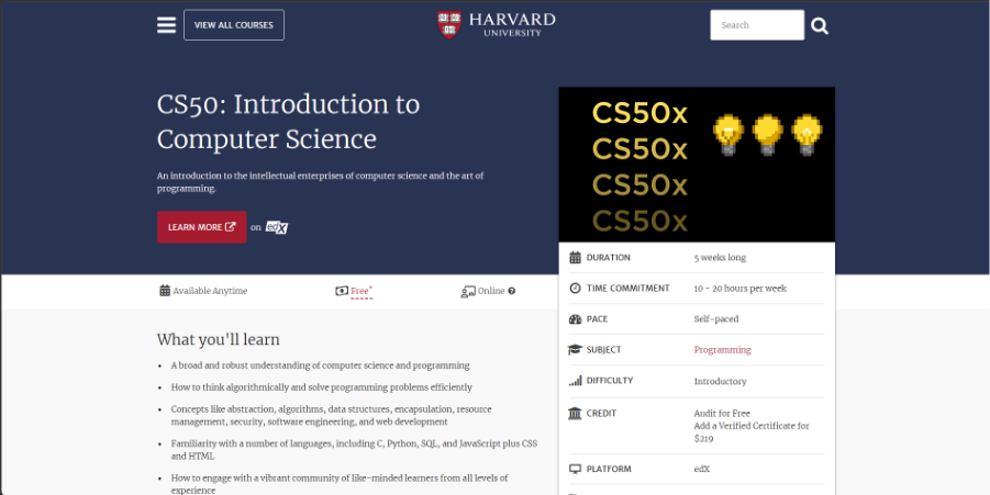 Harvard CS50