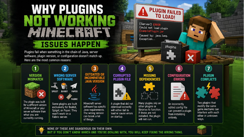 Why Plugins Not Working Minecraft Issues Happen