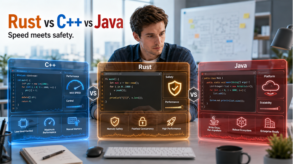 Rust vs C++ vs Java