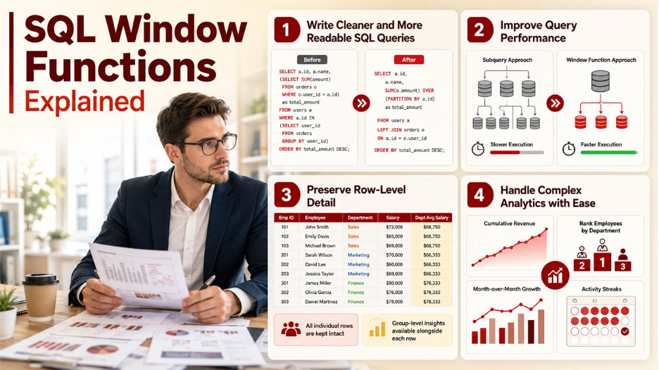 Benefits of Using SQL Window Functions