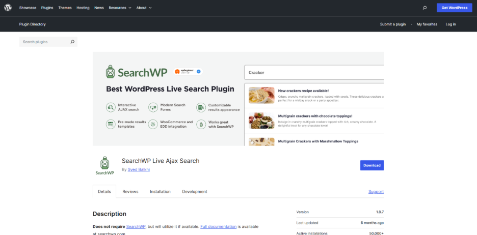 SearchWP Ajax Live