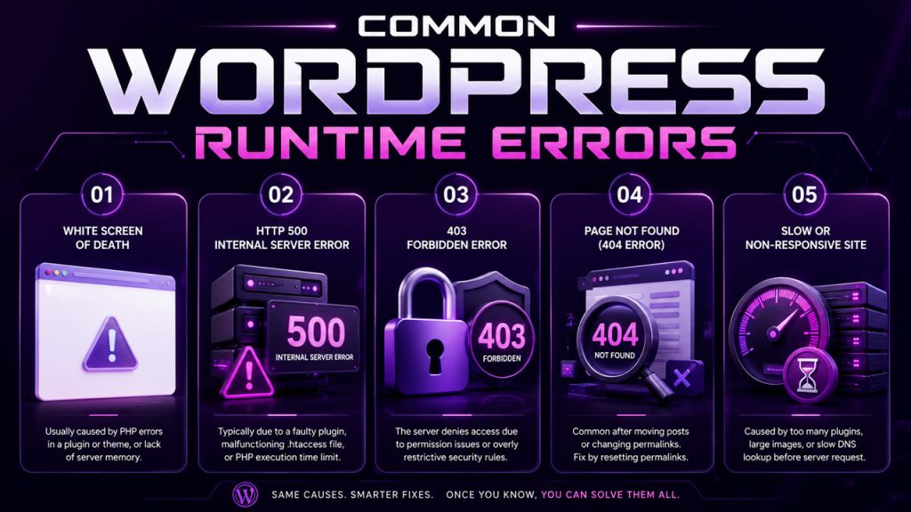 Common WordPress Runtime Errors
