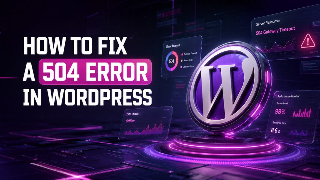 How to Fix a 504 Error in WordPress: Step-by-Step Guide