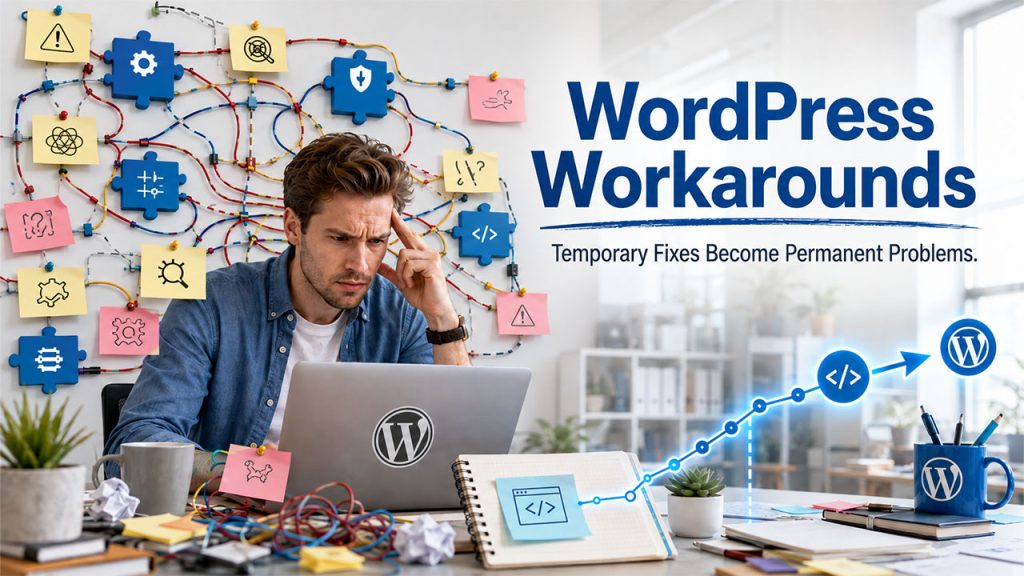 Team facing repeated workarounds due to no-code limitations before moving to custom WordPress development
