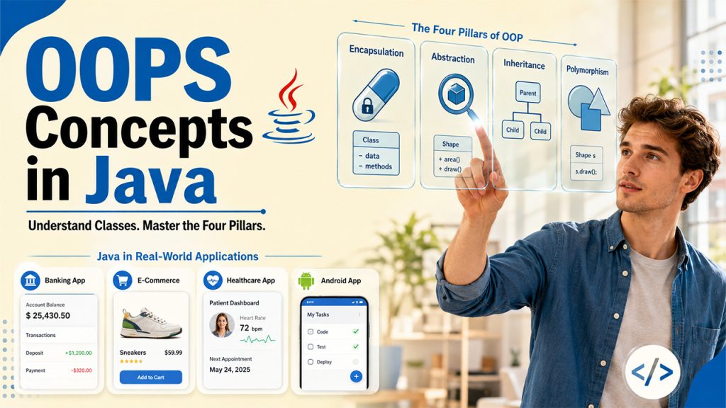 OOPS Concepts in Java: A Complete Guide to Classes, Objects, and the Four Pillars 