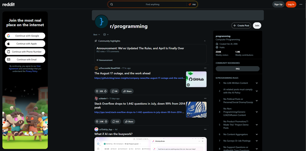 Reddit r/programming