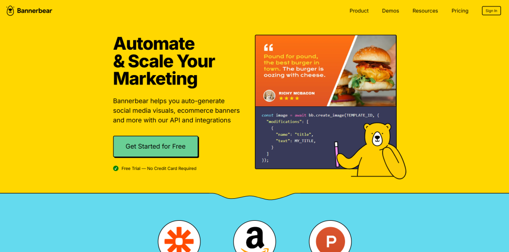 Bannerbear developer-friendly API for automated visual content at scale