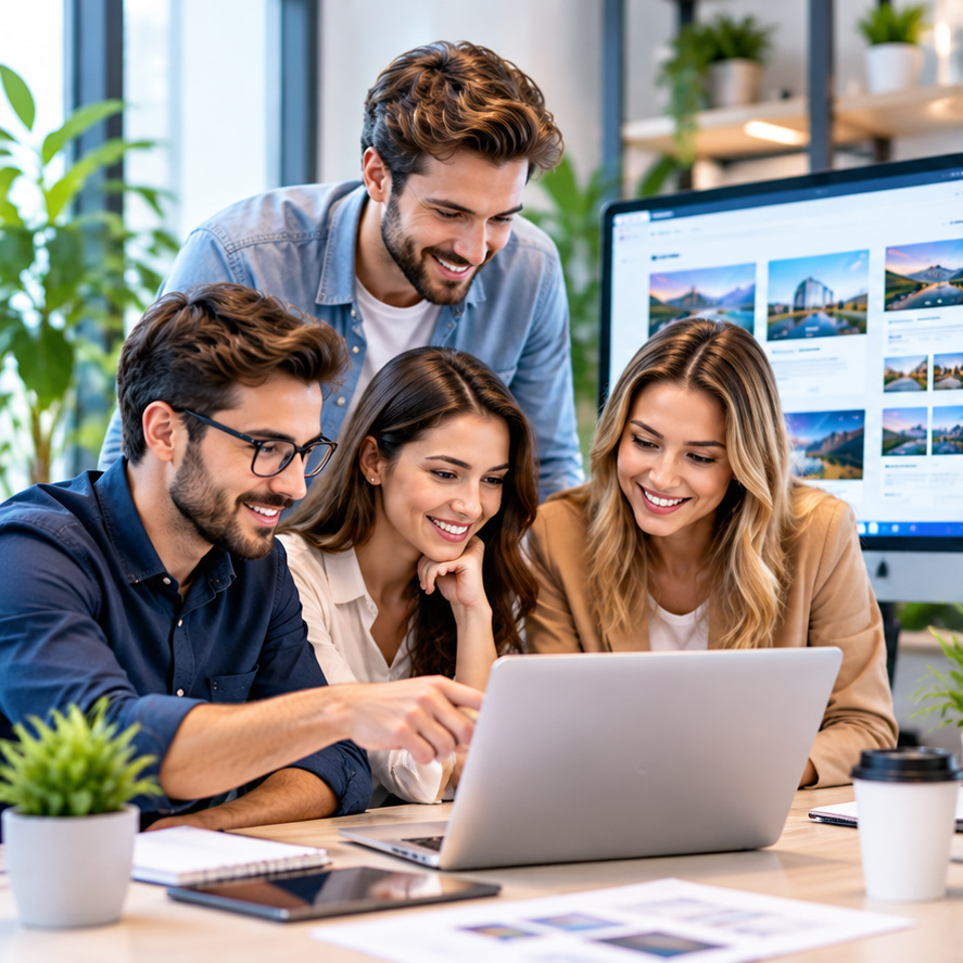WP-1Click team using website automation tools